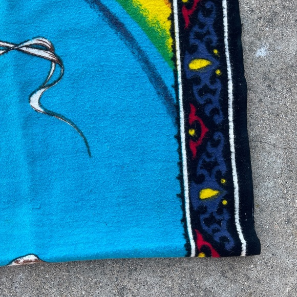 Vintage Colorful Rainbow Unicorn 70’s Tapestry Cloth Retro 420 Friendly - Picture 9 of 11